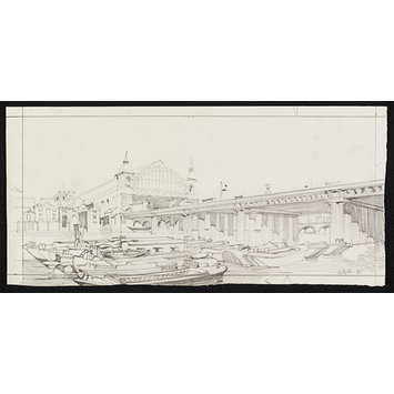 Drawing - Cannon Street Bridge Drawing - Cannon Street Bridge