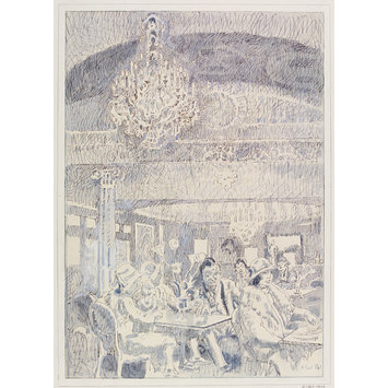 Drawing - Tea Room at the Empire Cinema, Leicester Square Drawing - Tea Room at the Empire Cinema, Leicester Square