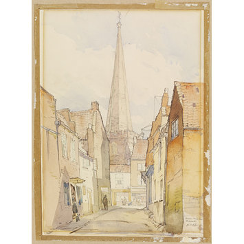 Watercolour - Mansion House Lane, Bridgwater Watercolour - Mansion House Lane, Bridgwater