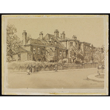 Drawing - Old Court House (Wren's House) Hampton Court Green Drawing - Old Court House (Wren's House) Hampton Court Green