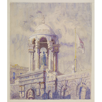 Watercolour - The Dome of Queen's College, Oxford Watercolour - The Dome of Queen's College, Oxford