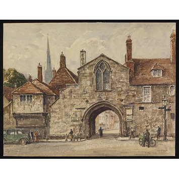 Watercolour - St. Ann's Gate, Salisbury Watercolour - St. Ann's Gate, Salisbury