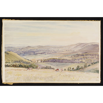 Watercolour - View over Pewsey Vale from Martinsell Watercolour - View over Pewsey Vale from Martinsell