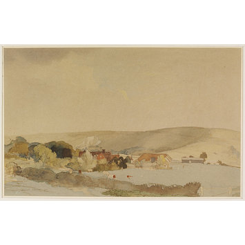 Watercolour - The Southdown, Underhill Road; Westmeston Place Watercolour - The Southdown, Underhill Road; Westmeston Place