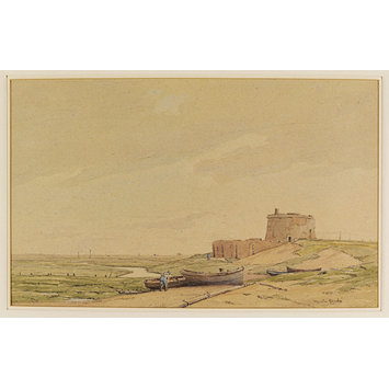 Watercolour - Martello Tower, Rye Port Watercolour - Martello Tower, Rye Port
