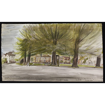 Watercolour - Choir Green, The Close, Salisbury Watercolour - Choir Green, The Close, Salisbury