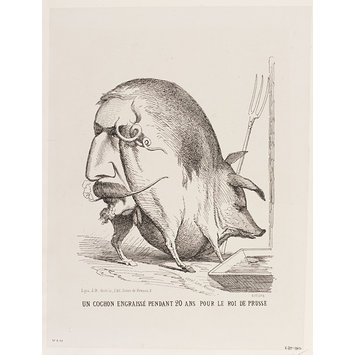Print - Un Cochon Engraissé Pendant 20 Ans Pour Le Roi De Prusse Print - Un Cochon Engraissé Pendant 20 Ans Pour Le Roi De Prusse