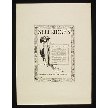 Prints - Sheet describing reception rooms ... at Selfridge's Prints - Sheet describing reception rooms ... at Selfridge's