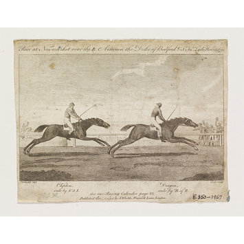 Race at Newmarket over the B:C: between the Duke of Bedford and Sir ...