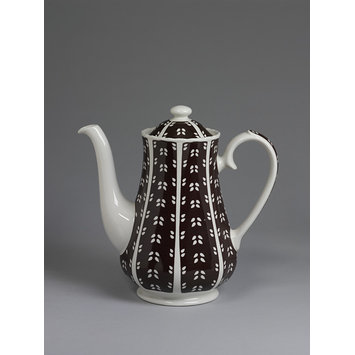 Coffee pot and cover - Ermine Coffee pot and cover - Ermine