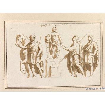 drawing - Sacrifice to Apollo: motifs from a roundel on the Arch of Constantine drawing - Sacrifice to Apollo: motifs from a roundel on the Arch of Constantine