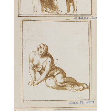 drawing - Nymph with a seashell drawing - Nymph with a seashell