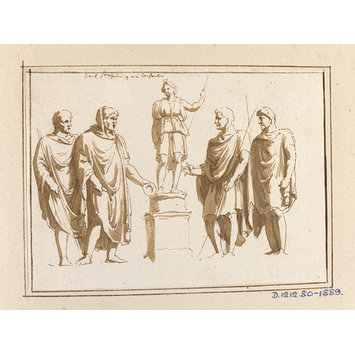 drawing - Sacrifice to Diana: motifs from a roundel on the Arch of Constantine drawing - Sacrifice to Diana: motifs from a roundel on the Arch of Constantine