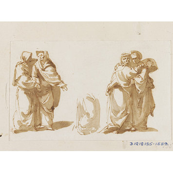 - Pair of Studies of Two Standing Women Embracing, with an Alternative for the Right Leg of One - Pair of Studies of Two Standing Women Embracing, with an Alternative for the Right Leg of One