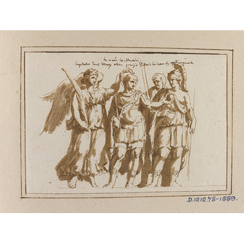 drawing - Emperor Constantine crowned by Victory: motif from a frieze on the Arch of Constantine drawing - Emperor Constantine crowned by Victory: motif from a frieze on the Arch of Constantine