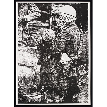 Poster - November 17, 1989 - National Street in Prague. Poster - November 17, 1989 - National Street in Prague.