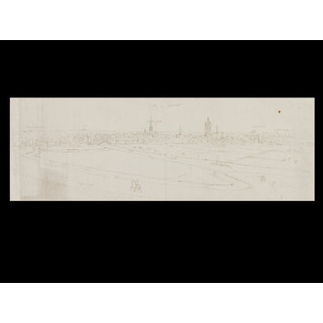 Drawing - Recto: Panoramic View of Damme Drawing - Recto: Panoramic View of Damme