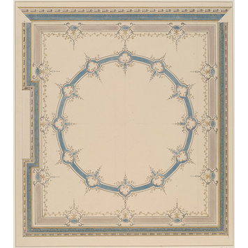 Drawing - Design for bedroom ceiling at Canford Manor Drawing - Design for bedroom ceiling at Canford Manor