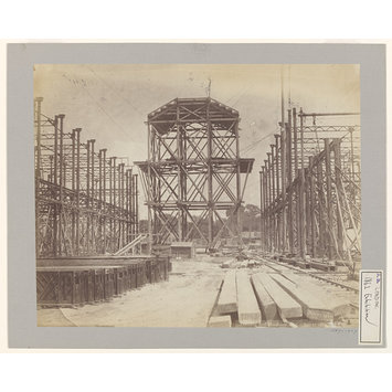 Photograph - Construction of 1862 International Exhibition buildings Photograph - Construction of 1862 International Exhibition buildings