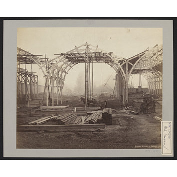 Photograph - Construction of 1862 International Exhibition buildings Photograph - Construction of 1862 International Exhibition buildings