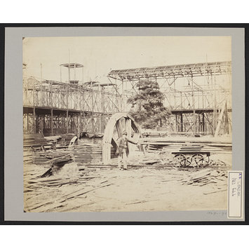Photograph - South Kensington, Construction of the 1862 International Exhibition buildings Photograph - South Kensington, Construction of the 1862 International Exhibition buildings