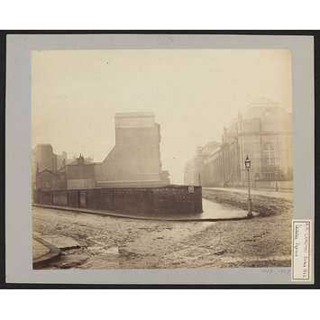 Photograph - South Kensington, 1862 International Exhibition buildings, main frontage to Cromwell Road with South Kensington Museum plot on left and Thurloe Place in foreground Photograph - South Kensington, 1862 International Exhibition buildings, main frontage to Cromwell Road with South Kensington Museum plot on left and Thurloe Place in foreground
