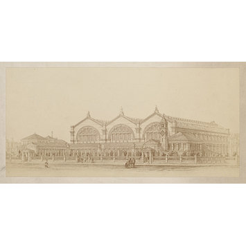 Photograph - Design by J. W. Wild for the completion of the Bethnal Gree Museum building with a tower and curator's house Photograph - Design by J. W. Wild for the completion of the Bethnal Gree Museum building with a tower and curator's house