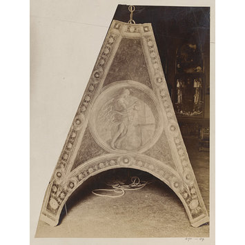 Photograph - Fresco ceiling section attributed to Alessandro Pampurino, originally from Casa Maffi, Cremona, purchased from Stefano Bardini Photograph - Fresco ceiling section attributed to Alessandro Pampurino, originally from Casa Maffi, Cremona, purchased from Stefano Bardini