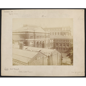 Photograph - View over Quadrangle from south-east towards Lecture Theatre, with Sheepshanks Gallery in foreground before galleries, built joining it at south end Photograph - View over Quadrangle from south-east towards Lecture Theatre, with Sheepshanks Gallery in foreground before galleries, built joining it at south end