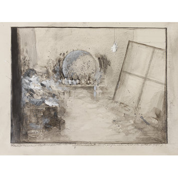 Drawing - Study for Reece Mews Interior (Francis Bacon's Studio) Drawing - Study for Reece Mews Interior (Francis Bacon's Studio)
