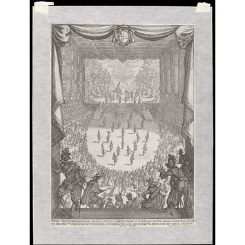 Print - Primo Intermedio della veglia della liberatione di tirreno fatta nella sala delle comdie del Ser.mo Duca di Toscana il carnovale del 1616 dove si rap.va, il monte d'Ischia con il gigante tifeo sotto Print - Primo Intermedio della veglia della liberatione di tirreno fatta nella sala delle comdie del Ser.mo Duca di Toscana il carnovale del 1616 dove si rap.va, il monte d'Ischia con il gigante tifeo sotto