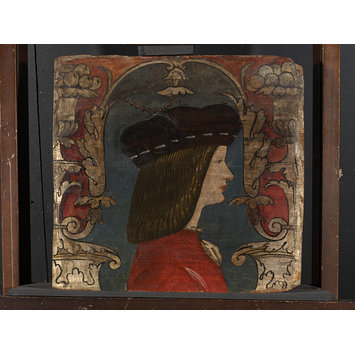 Tempera painting - Profile bust of a man facing right Tempera painting - Profile bust of a man facing right
