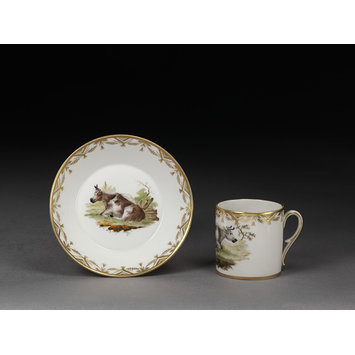Coffee cup and sauce Coffee cup and sauce