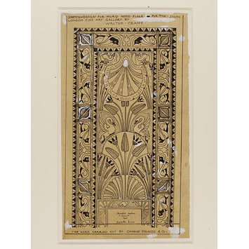 Design - Design for an inlaid wood floor at the South London Fine Art Gallery Design - Design for an inlaid wood floor at the South London Fine Art Gallery