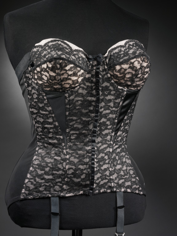 girdle girdles kayser collections lingerie 1950s 1955 vam ac museum nylon bra england corset form pink enlarge britain foundation