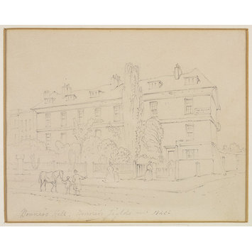 Drawing - Bonner's Hall, 1843 Drawing - Bonner's Hall, 1843