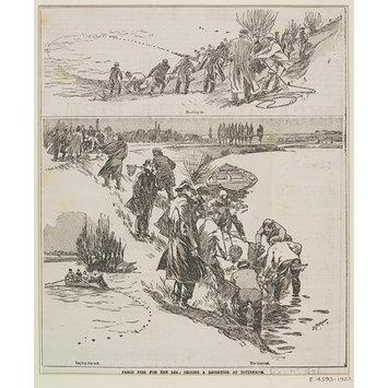 Print - FRESH FISH FOR THE LEA: SEINING A RESERVOIR AT TOTTENHAM Print - FRESH FISH FOR THE LEA: SEINING A RESERVOIR AT TOTTENHAM