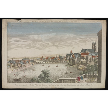 Print - Vue perspective de la Ville de Basle en Suisses du côté du Faug de S. Alban Print - Vue perspective de la Ville de Basle en Suisses du côté du Faug de S. Alban