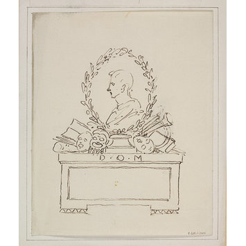 Design - A Study for the Monument of Oliver Goldsmith in Westminster Abbey Design - A Study for the Monument of Oliver Goldsmith in Westminster Abbey