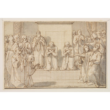Drawing - Adoration of Saints Drawing - Adoration of Saints