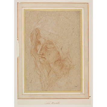 Drawing - Head of the Virgin Drawing - Head of the Virgin