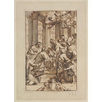 Drawing - The Adoration of the Shepherds Drawing - The Adoration of the Shepherds