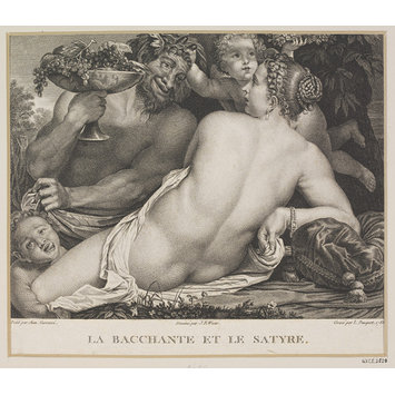 Print - La Bacchante et le Satyre Print - La Bacchante et le Satyre