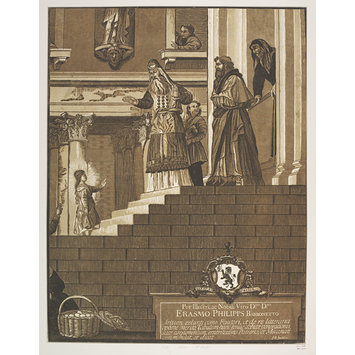 Woodcut - Infant Jesus in the Temple Woodcut - Infant Jesus in the Temple