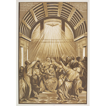 Woodcut - The Descent of the Holy Ghost Woodcut - The Descent of the Holy Ghost