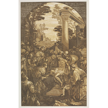 Woodcut - The Raising of Lazarus Woodcut - The Raising of Lazarus
