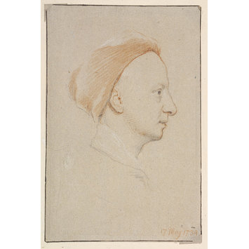 Drawing - Portrait of Jonathan Richardson the younger by his father Drawing - Portrait of Jonathan Richardson the younger by his father