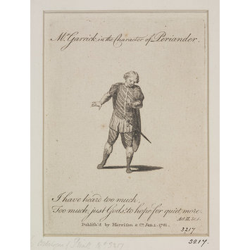 Print - Mr. Garrick in the character of Periander in Eurydice Print - Mr. Garrick in the character of Periander in Eurydice