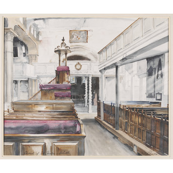Watercolour - Interior of the Church of St. Mary, Whitby Watercolour - Interior of the Church of St. Mary, Whitby