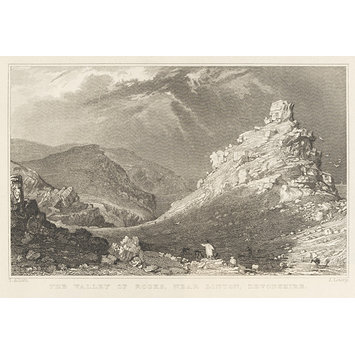 Print - The Valley of the Rocks, near Linton, Devonshire. Print - The Valley of the Rocks, near Linton, Devonshire.